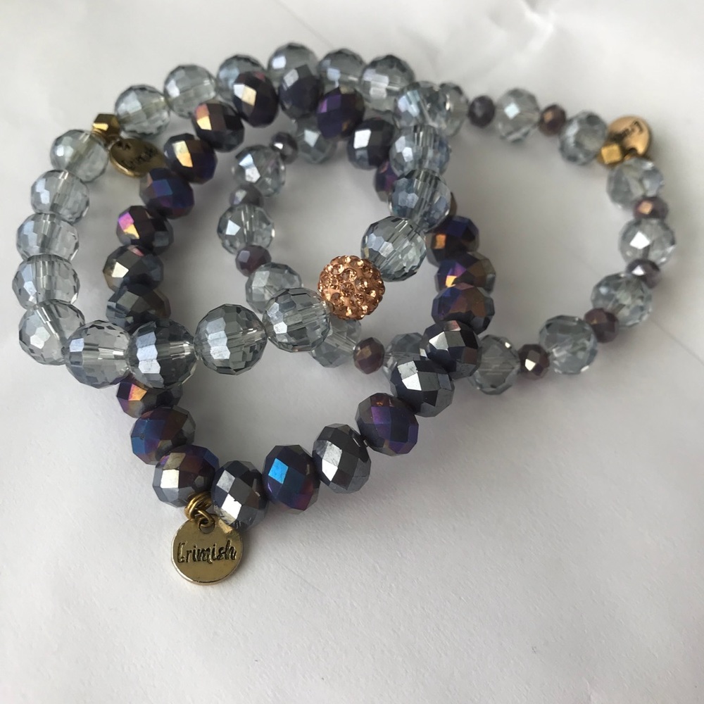 Erimish bracelets. Set of 3. Iridescent tones